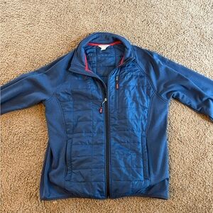 Orvis Men’s Blue Full-Zip Jacket with Red Accents